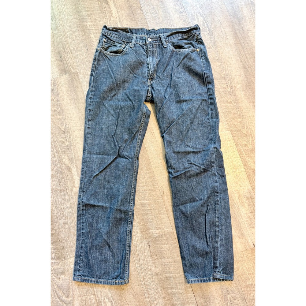 Levis 514 Straight Fit Jeans Mens W36 L34 Dark Wash Blue Denim 00514-4010